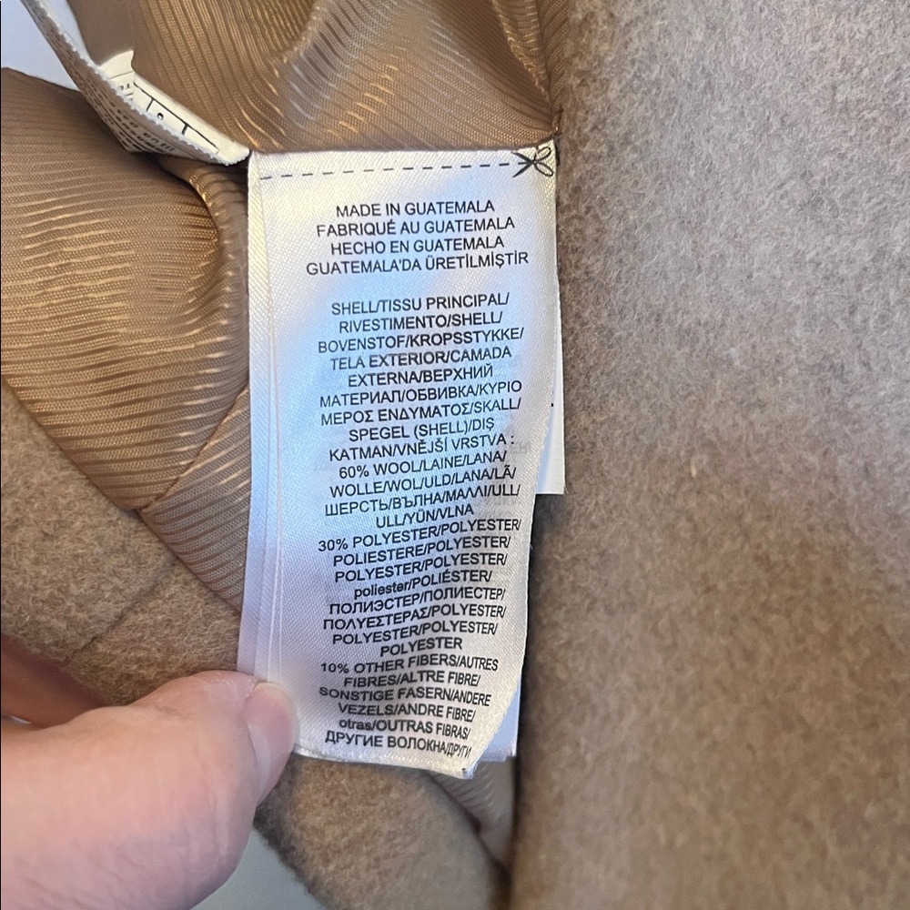 Lauren Ralph Lauren Walker Camel soft tan wool blend coat 6P 6 petite - Picture 10 of 15